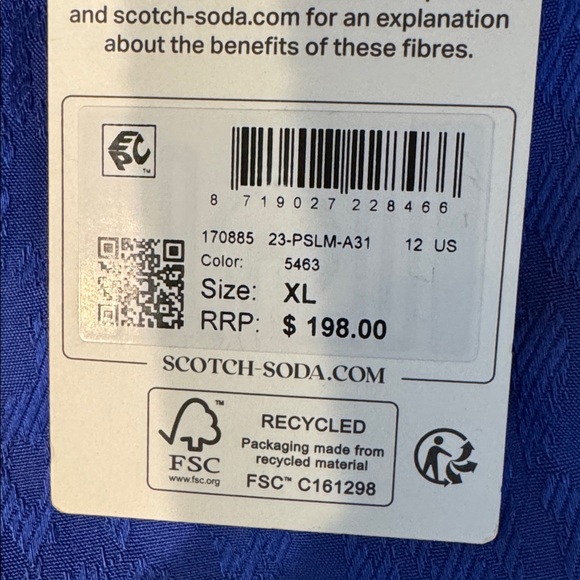 NWT Scotch & Soda Colorful Reversible Jacket Size XL - Picture 7 of 14